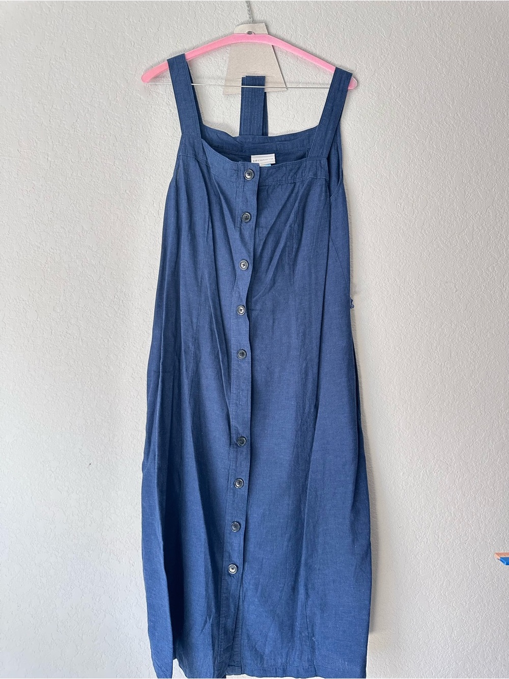 Liz Claiborne Navy Button-Front Midi Sundress